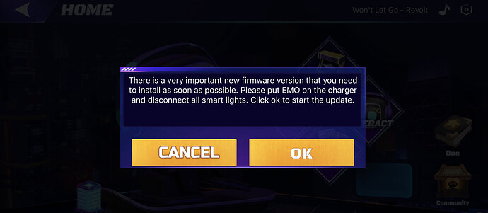 EMO Firmware 140 Update Notification