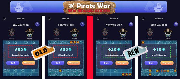 aibi pirate war reward