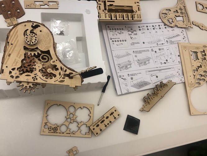 wooden piano