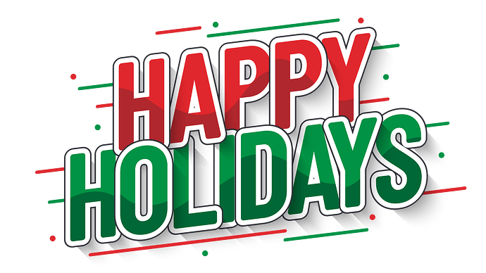 —Pngtree—happy holidays lettering in green_8679610