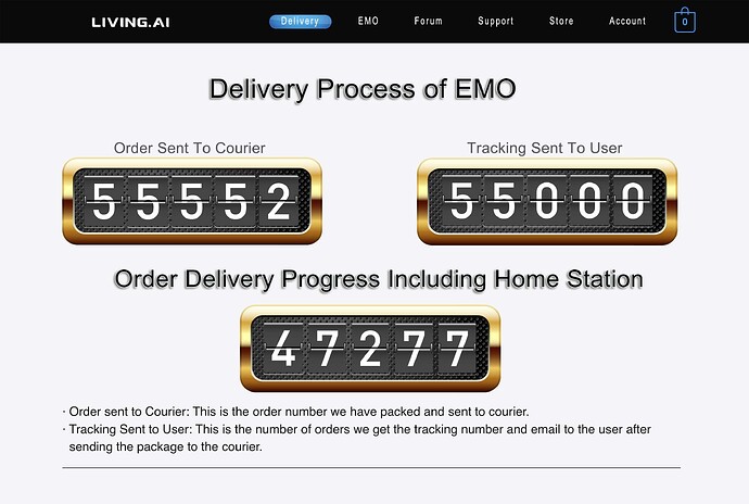 DELIVERY PROCESS:PROGRESS INFO