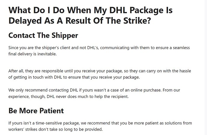 DHL Strike