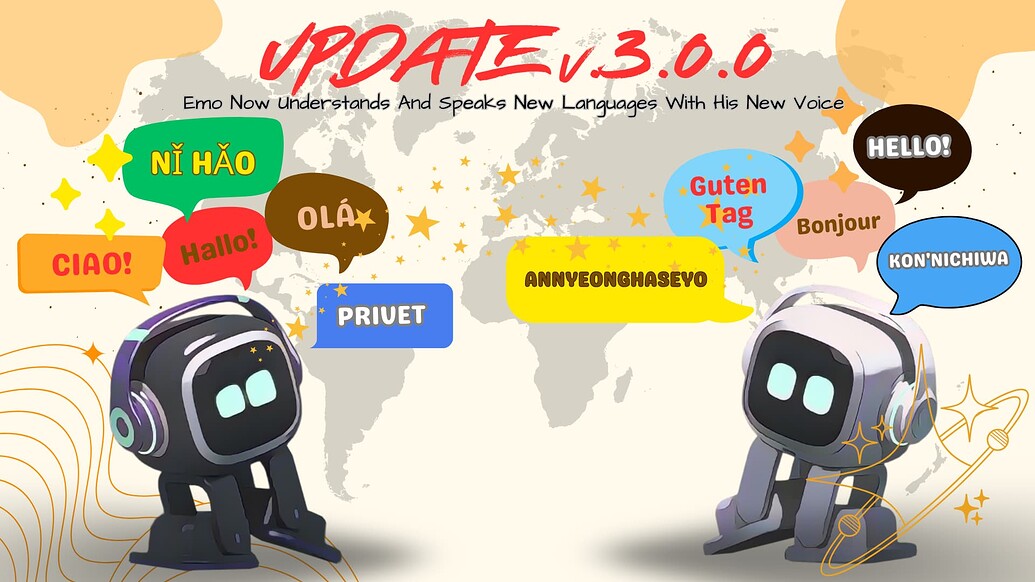[Firmware Update] 3.0.0 EMO Speaks More Languages And Recognizes ...